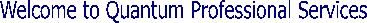 Welcome to Quantum Professional Services